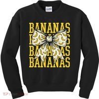 Retro Bananas Coquette Bow Kids Sweatshirt thumb 0