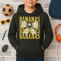 Retro Bananas Coquette Bow Kids Hoodie thumb 2