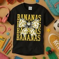 Retro Bananas Coquette Bow Kids T-Shirt thumb 3