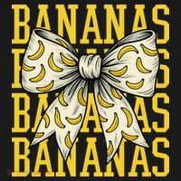 Retro Bananas Coquette Bow Kids T-Shirt thumb 4