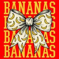 Retro Bananas Coquette Bow Santa Hat thumb 1