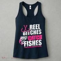 Reel Bitches Catch Fishes Funny Fishing Women's Tank Top thumb 3