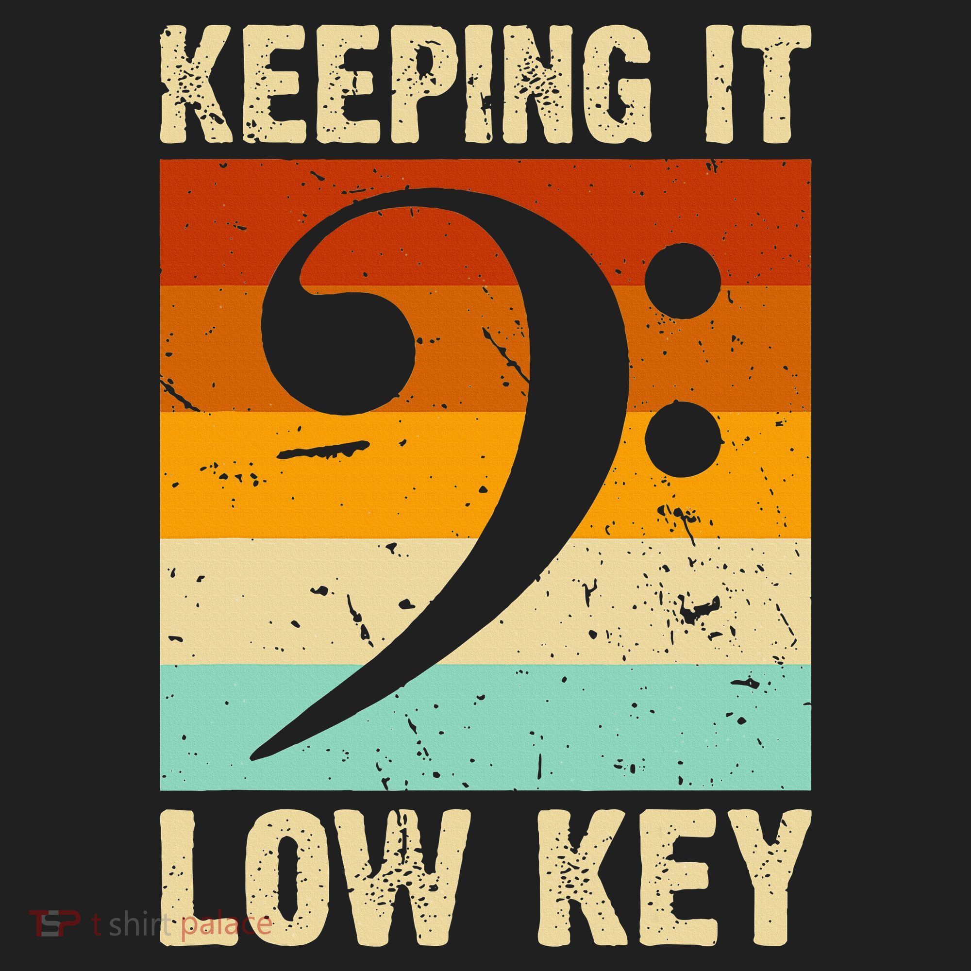 Retro Bass Clef Music Keeping It Low Key Musician Humor Beanie
