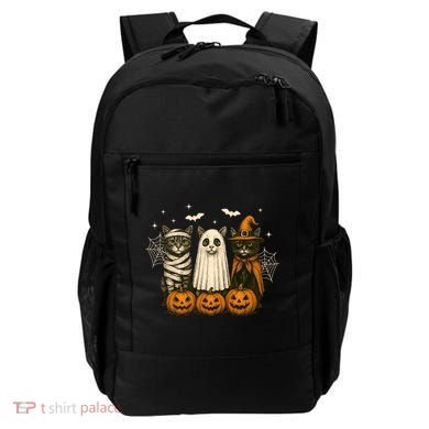 Retro Black Cat Witch Scary Halloween Pumpkin Spooky Backpack