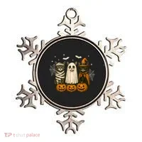 Retro Black Cat Witch Scary Halloween Pumpkin Spooky Ornament thumb 0