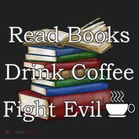 Read Books Coffee Fight Evil Funny Book Reading Meaningful Gift Women's Sweatshirt thumb 2
