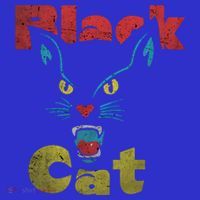 Retro Black Cat Retro Fireworks Vintage Halloween 70s T-Shirt thumb 7