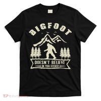 Retro Bigfoot Doesn't Believe In You Either Sasquatch T-Shirt thumb 0