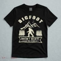 Retro Bigfoot Doesn't Believe In You Either Sasquatch T-Shirt thumb 5