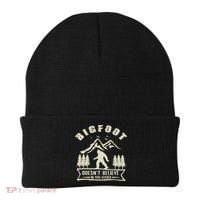Retro Bigfoot Doesn't Believe In You Either Sasquatch Beanie thumb 0