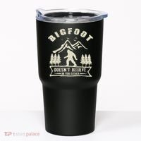 Retro Bigfoot Doesn't Believe In You Either Sasquatch Tumbler thumb 0