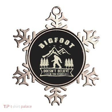 Retro Bigfoot Doesn't Believe In You Either Sasquatch Ornament