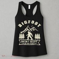 Retro Bigfoot Doesn't Believe In You Either Sasquatch Women's Tank Top thumb 3