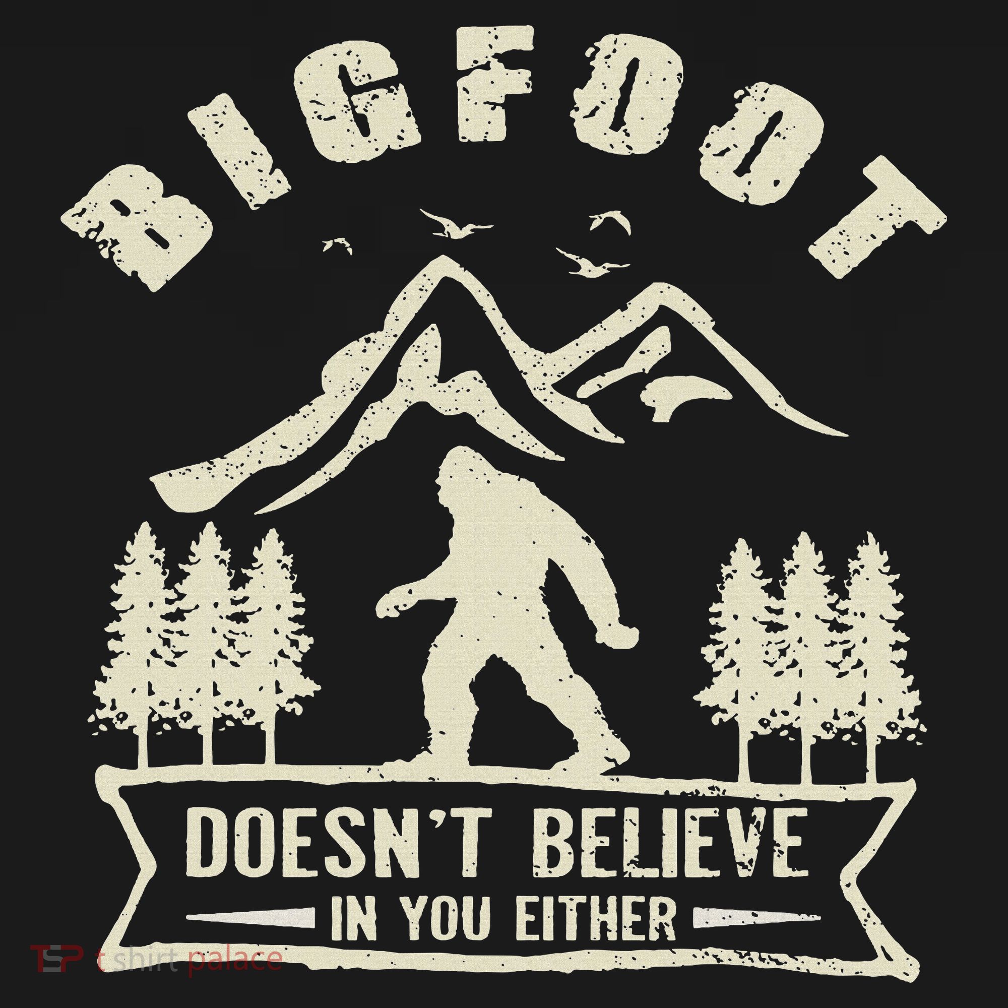 Retro Bigfoot Doesn't Believe In You Either Sasquatch Women's Tank Top