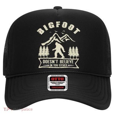 Retro Bigfoot Doesn't Believe In You Either Sasquatch Hat