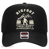 Retro Bigfoot Doesn't Believe In You Either Sasquatch Hat thumb 0