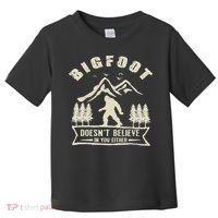 Retro Bigfoot Doesn't Believe In You Either Sasquatch Toddler T-Shirt thumb 0