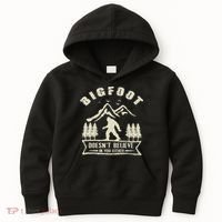 Retro Bigfoot Doesn't Believe In You Either Sasquatch Kids Hoodie thumb 0