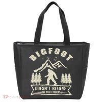 Retro Bigfoot Doesn't Believe In You Either Sasquatch Tote Bag thumb 0