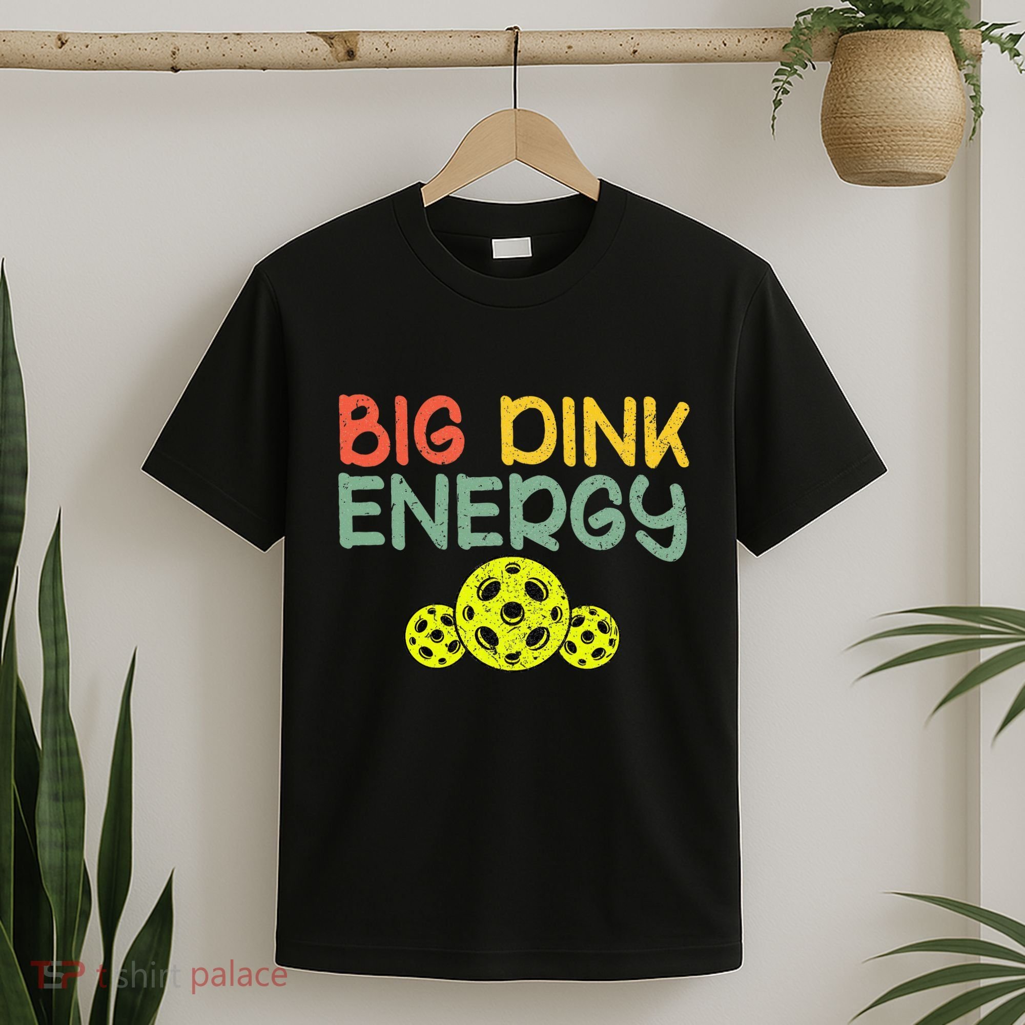 Retro Big Dink Energy Pickleball Funny Pickle Ball Lover T-Shirt
