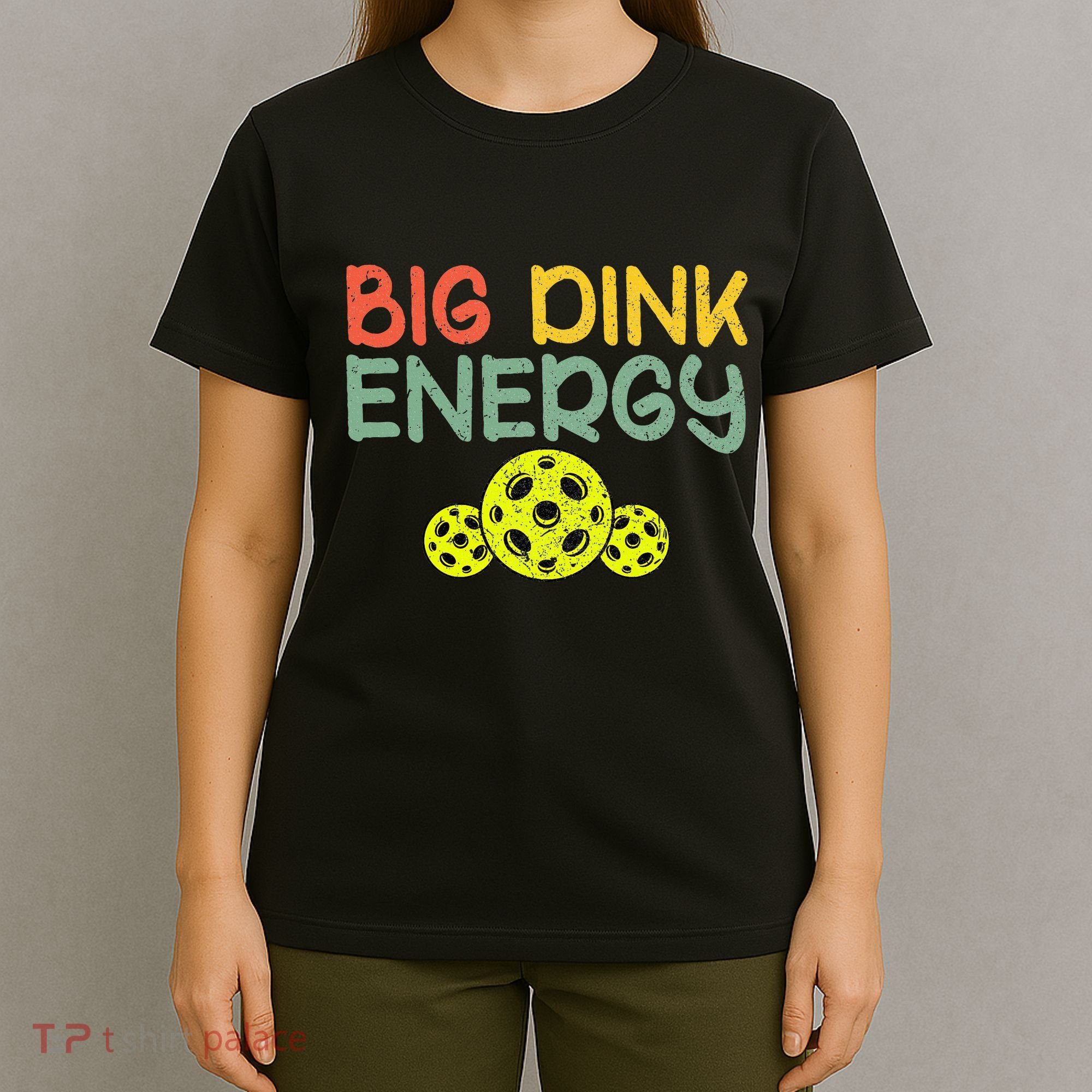 Retro Big Dink Energy Pickleball Funny Pickle Ball Lover T-Shirt