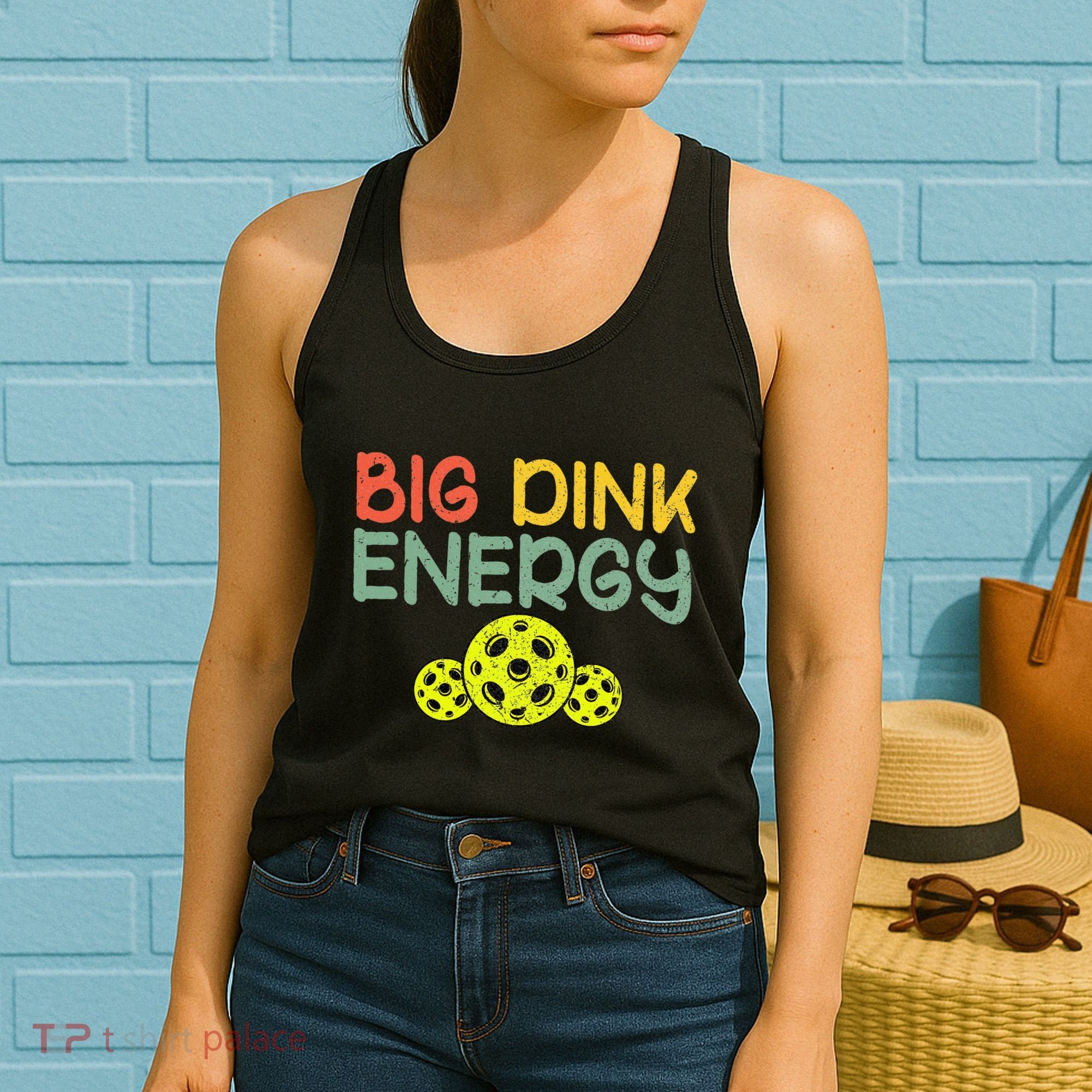 Retro Big Dink Energy Pickleball Funny Pickle Ball Lover Women's Tank Top