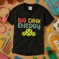 Retro Big Dink Energy Pickleball Funny Pickle Ball Lover Kids T-Shirt thumb 3