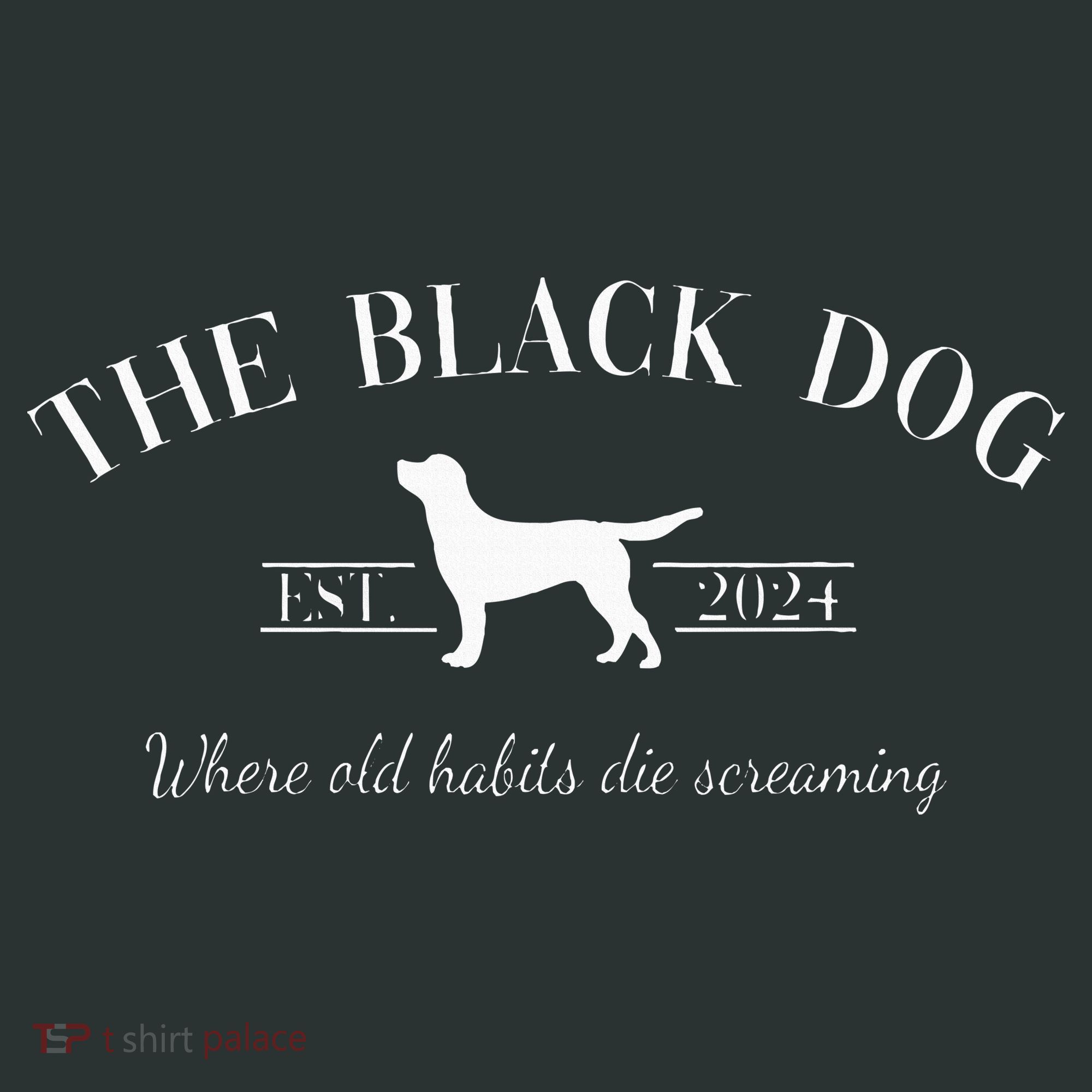Retro Black Dog Club Old Habits Est. 2024 Infant Baby Jersey Bodysuit
