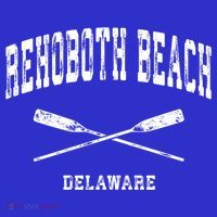 Rehoboth Beach Delaware Vintage Nautical Crossed Oars Gift T-Shirt thumb 7