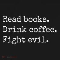 Read Books Drink Coffee Fight Evil Backpack thumb 2