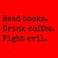 Read Books Drink Coffee Fight Evil Santa Hat thumb 1