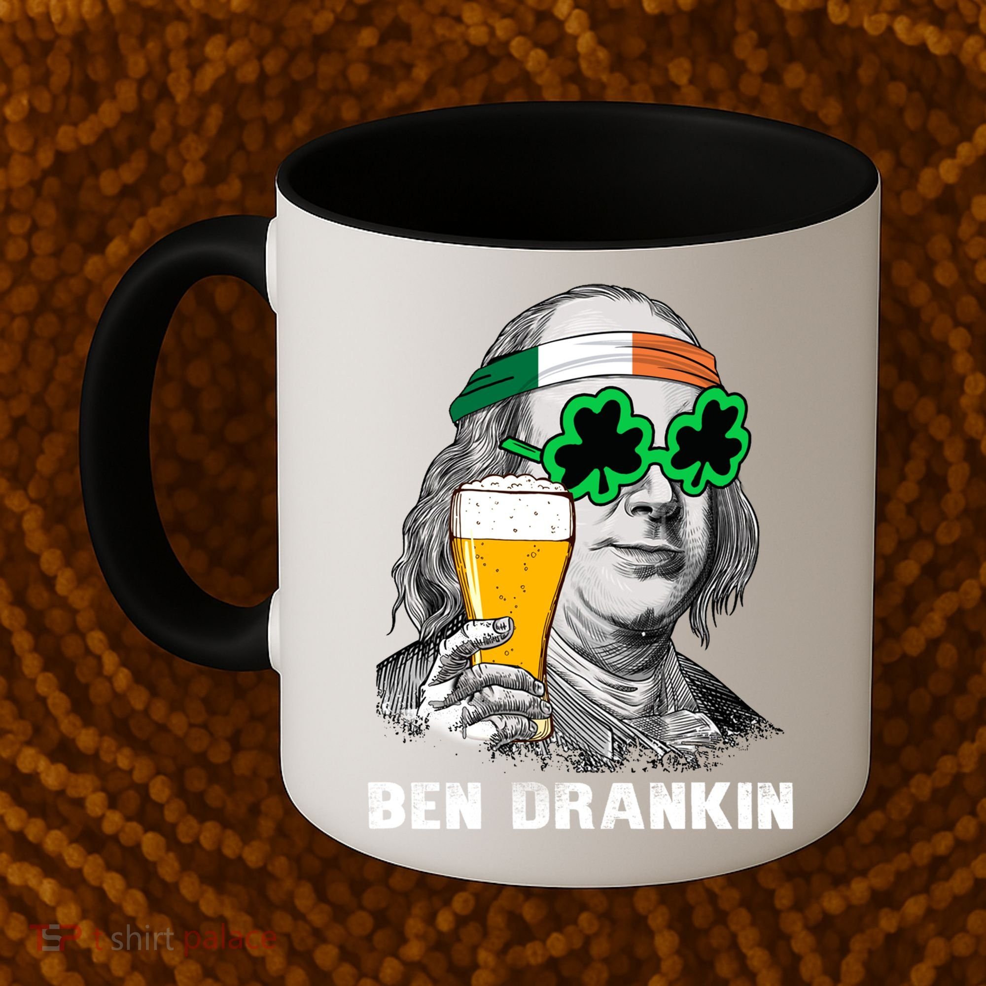 Retro Ben Drankin Beer Holiday Gift St Patricks Day Gift Coffee Mug