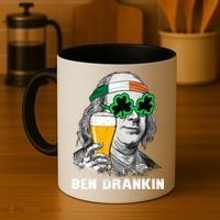 Retro Ben Drankin Beer Holiday Gift St Patricks Day Gift Coffee Mug thumb 4