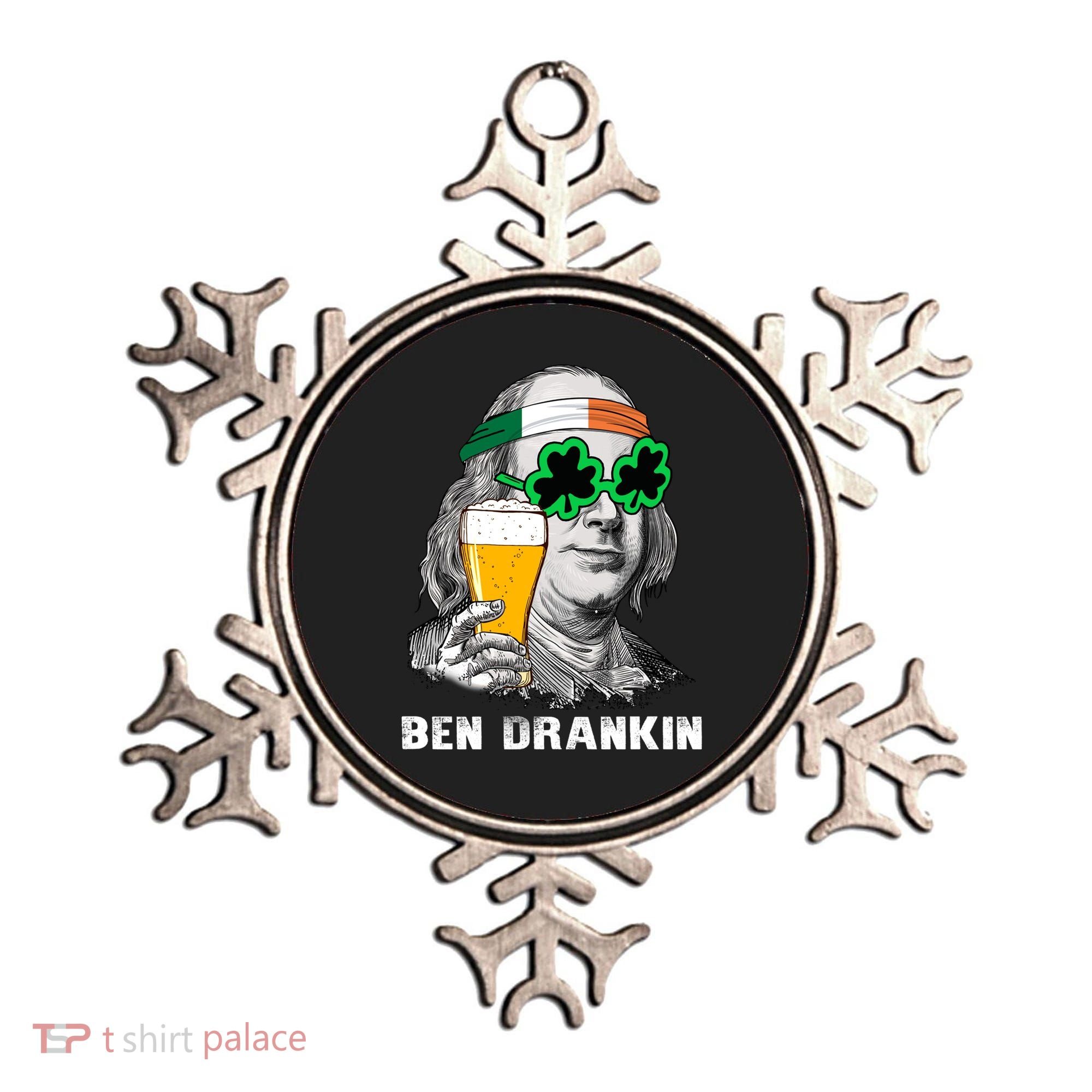 Retro Ben Drankin Beer Holiday Gift St Patricks Day Gift Ornament
