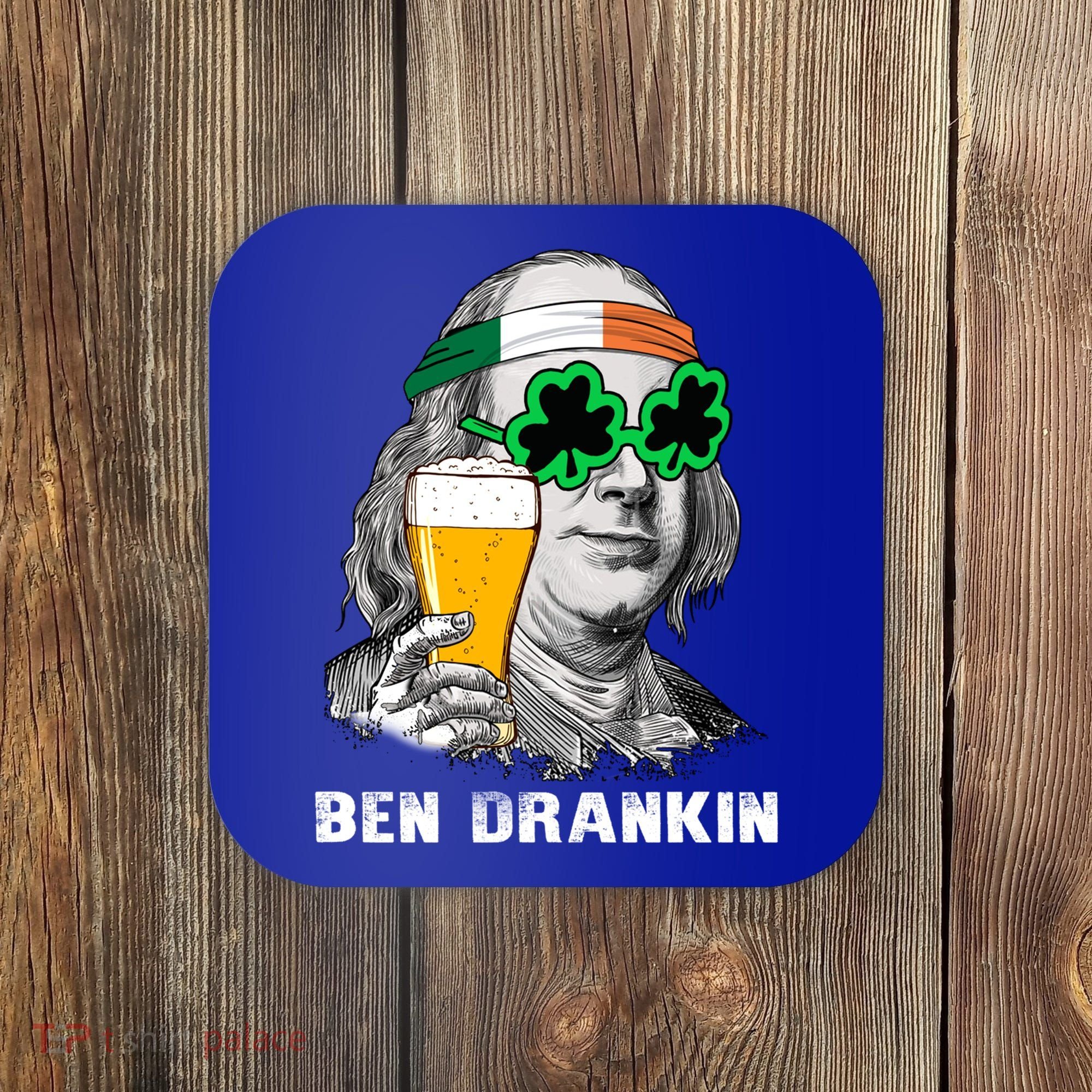 Retro Ben Drankin Beer Holiday Gift St Patricks Day Gift Coaster