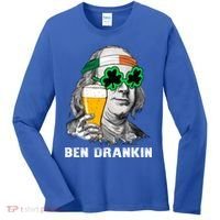 Retro Ben Drankin Beer Holiday Gift St Patricks Day Gift Women's Long Sleeve Shirt thumb 0