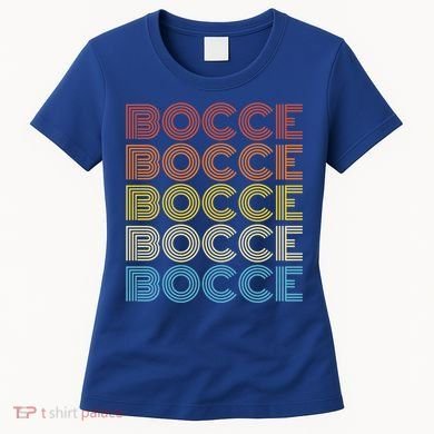 Retro Bocce Design For Bocce Ball Lover Bocci Player Gift Women's T-Shirt