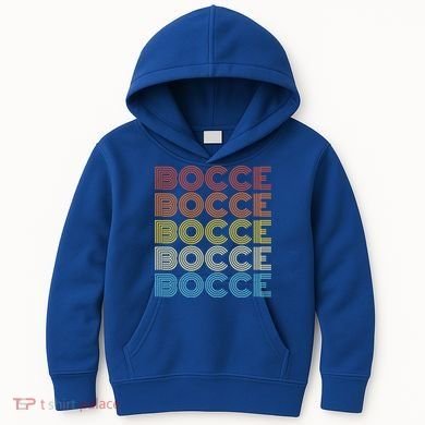 Retro Bocce Design For Bocce Ball Lover Bocci Player Gift Kids Hoodie