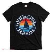 Rehoboth Beach Delaware De Vintage Sailboat Retro 70s T-Shirt thumb 0