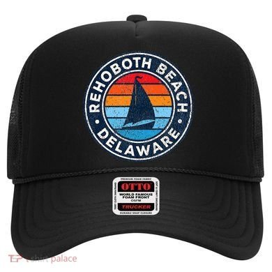 Rehoboth Beach Delaware De Vintage Sailboat Retro 70s Hat