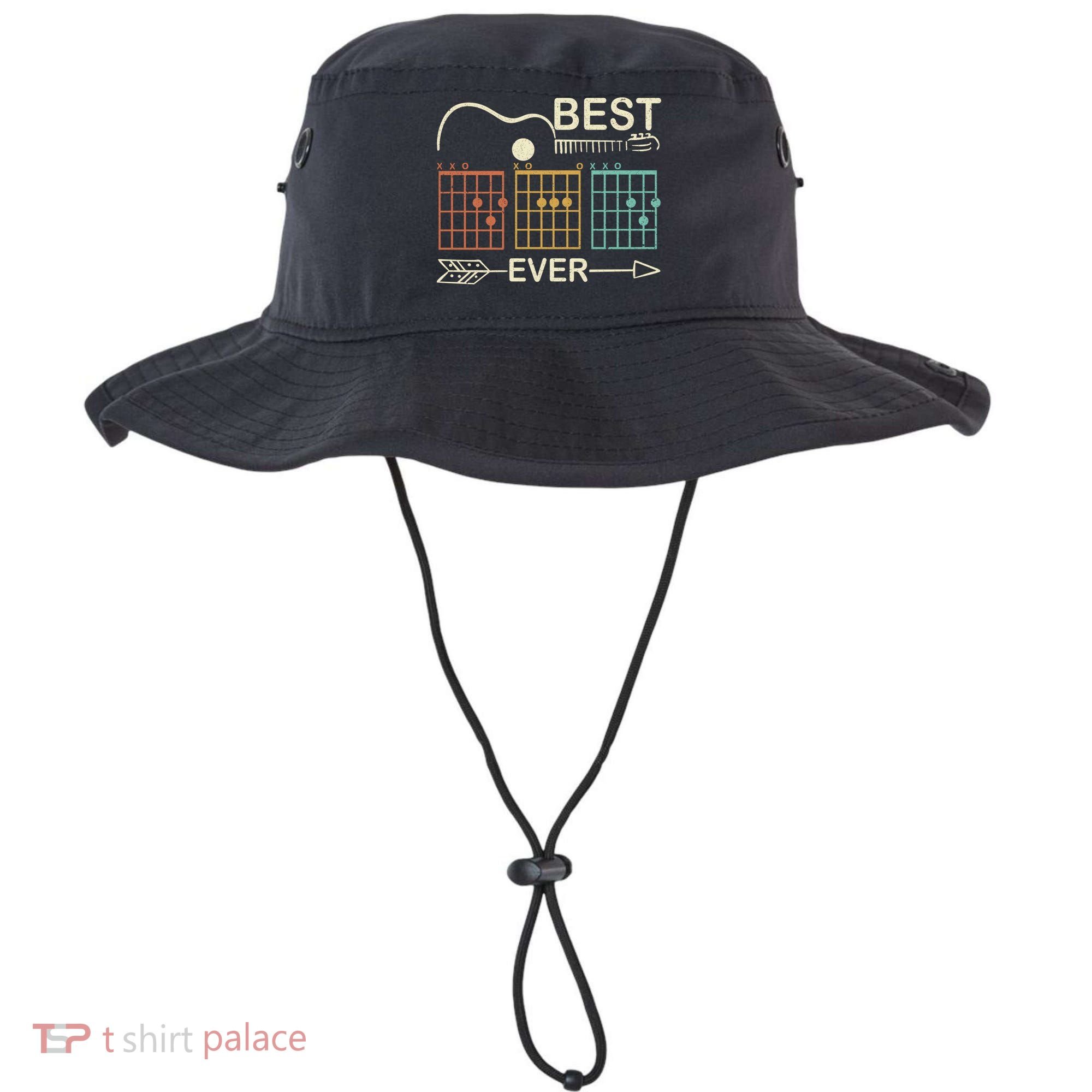 Retro Best Dad Ever D A D Chord Guitar Guitarist Fathers Day Gift Bucket Hat