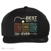 Retro Best Dad Ever D A D Chord Guitar Guitarist Fathers Day Gift Wool Snapback Cap thumb 0