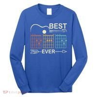 Retro Best Dad Ever D A D Chord Guitar Guitarist Fathers Day Gift Long Sleeve Shirt thumb 0