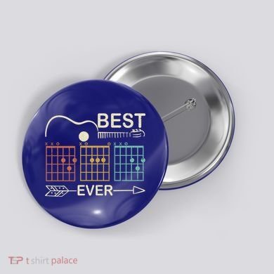 Retro Best Dad Ever D A D Chord Guitar Guitarist Fathers Day Gift Button