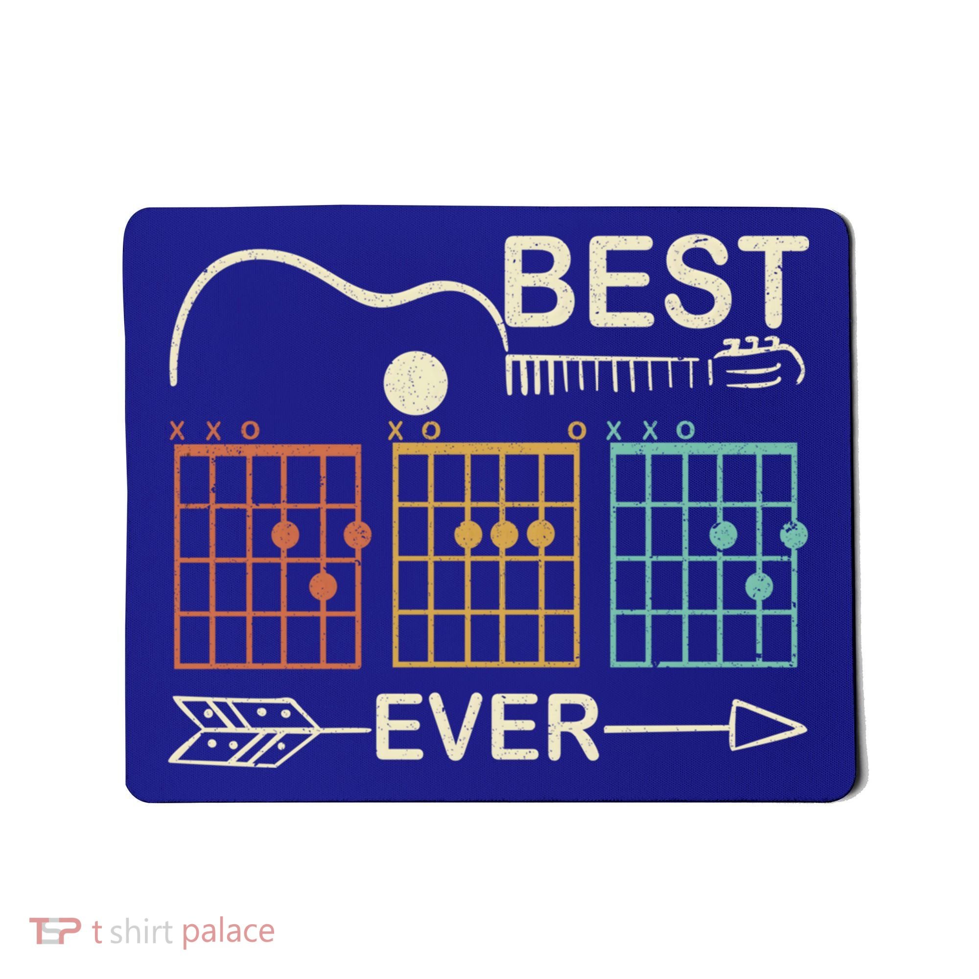 Retro Best Dad Ever D A D Chord Guitar Guitarist Fathers Day Gift Mousepad