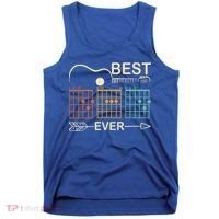 Retro Best Dad Ever D A D Chord Guitar Guitarist Fathers Day Gift Tank Top thumb 0