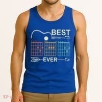 Retro Best Dad Ever D A D Chord Guitar Guitarist Fathers Day Gift Tank Top thumb 3