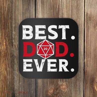 Rpg Best Dad Ever Funny Gamer Daddy Papa Coaster