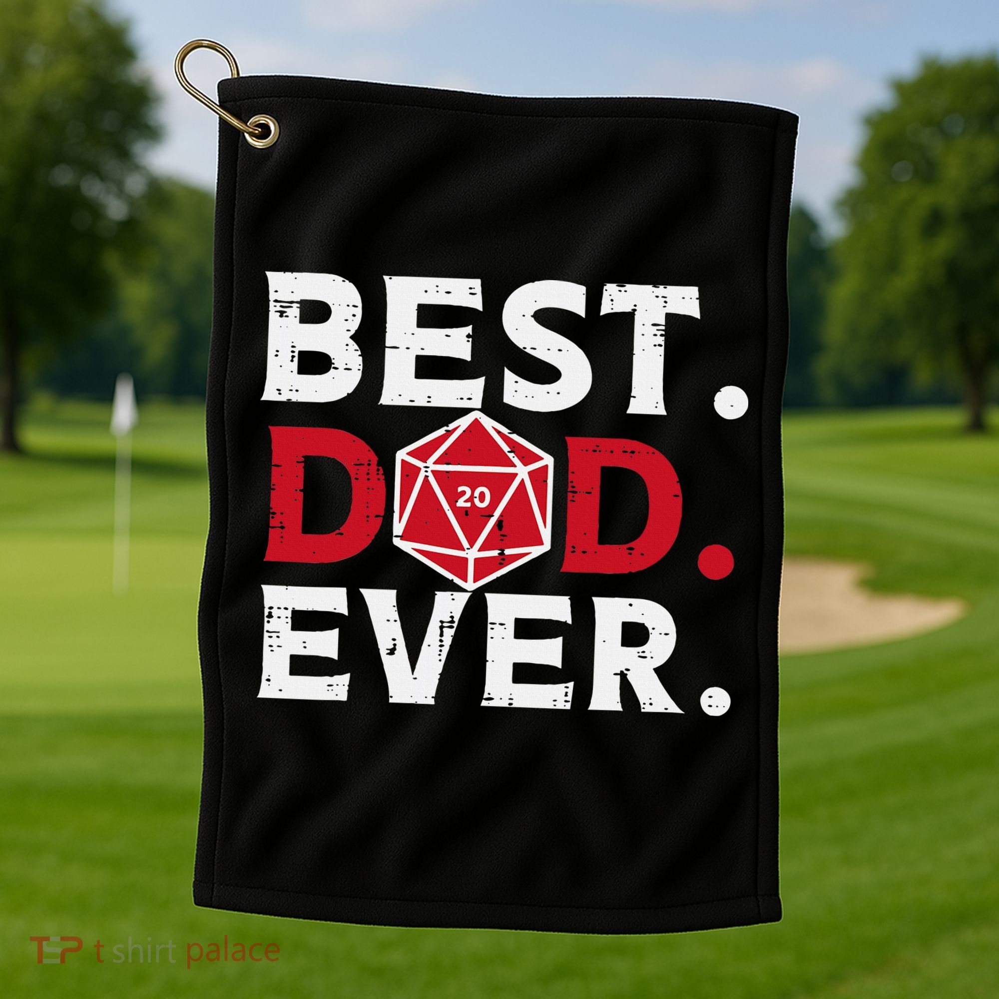 Rpg Best Dad Ever Funny Gamer Daddy Papa Golf Towel