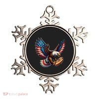 Retro Bald Eagle Hotdog American Flag 4th Of July Patriotic Ornament thumb 0
